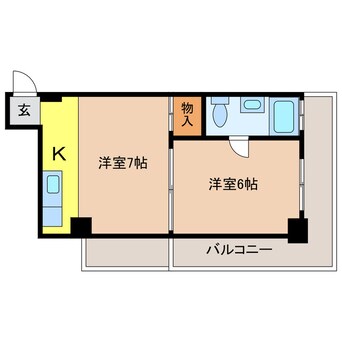 間取図 東海道本線<琵琶湖線・JR京都線>/膳所駅 徒歩13分 4階 築44年