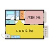 湖西線/比叡山坂本駅 徒歩4分 2階 築34年 1LDKの間取り