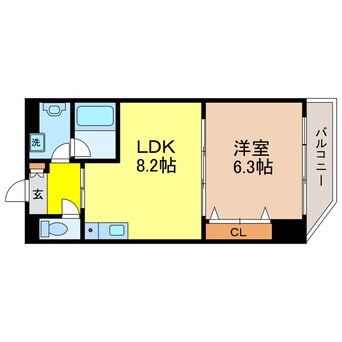 間取図 東海道本線<琵琶湖線・JR京都線>/石山駅 徒歩11分 4階 築19年