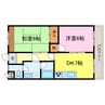 M’sマンション 2DKの間取り