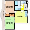 カーム瀬田 2LDKの間取り