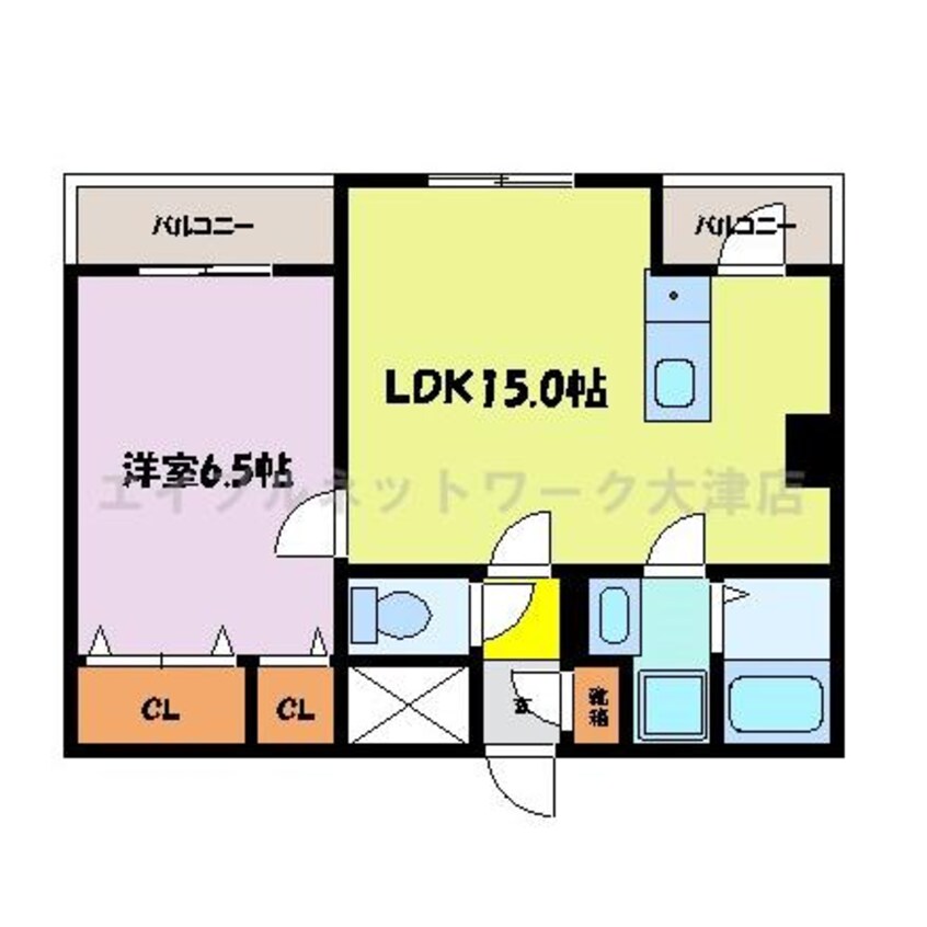 間取図 湖西線/唐崎駅 徒歩16分 3階 築33年