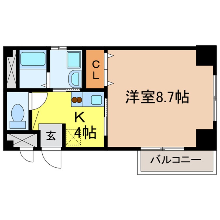 間取図 東海道本線<琵琶湖線・JR京都線>/大津駅 徒歩9分 3階 築20年