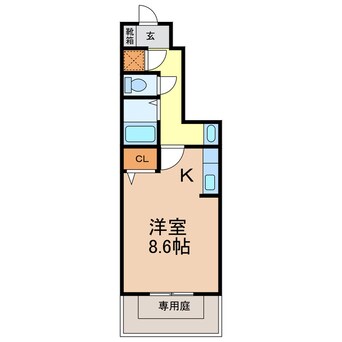 間取図 東海道本線<琵琶湖線・JR京都線>/石山駅 徒歩14分 1階 築19年