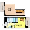 ディアコート瀬田駅前 1DKの間取り