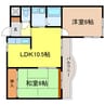 スリーハイム 2LDKの間取り