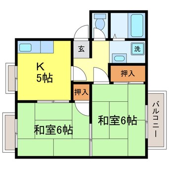 間取図 東海道本線<琵琶湖線・JR京都線>/瀬田駅 徒歩4分 2階 築30年