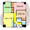 東海道本線<琵琶湖線・JR京都線>/瀬田駅 バス:12分:停歩2分 3階 築29年 3LDKの間取り