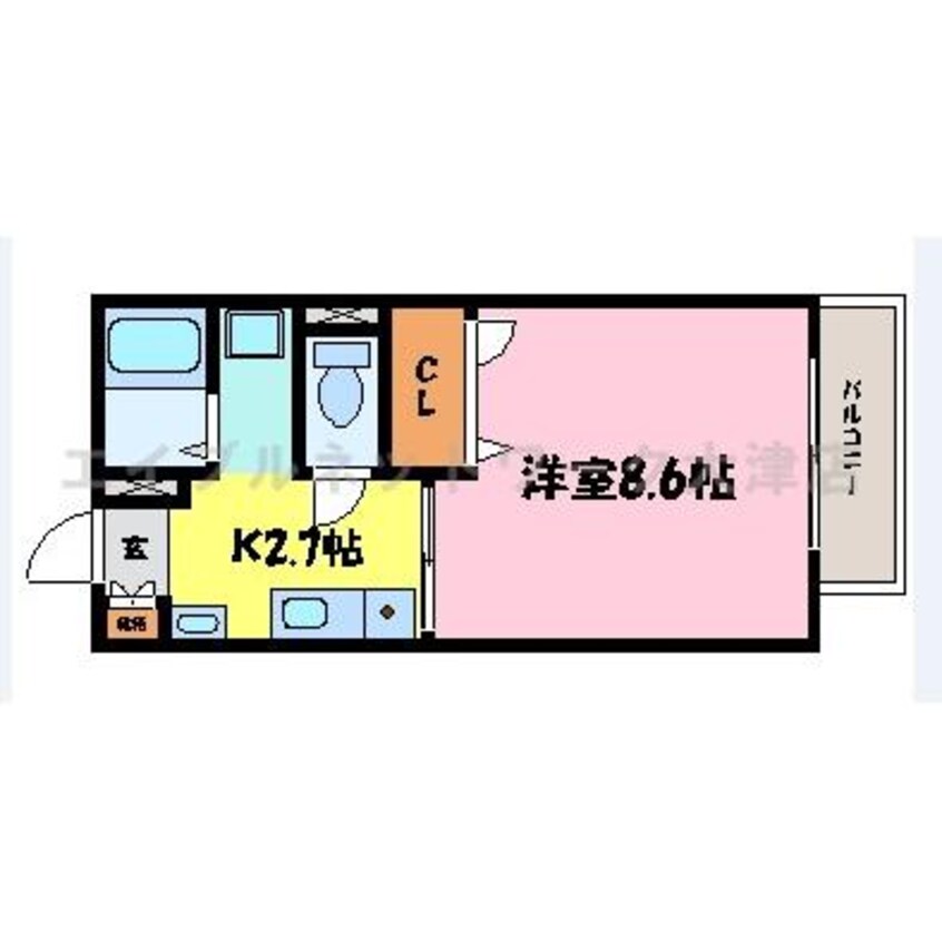 間取図 東海道本線<琵琶湖線・JR京都線>/膳所駅 徒歩17分 1階 築22年