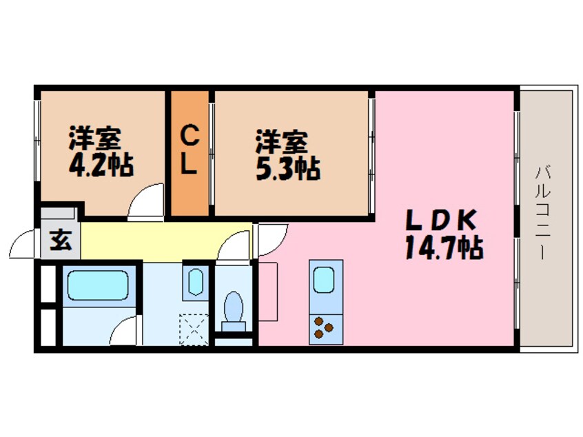 間取図 コーポ膳所