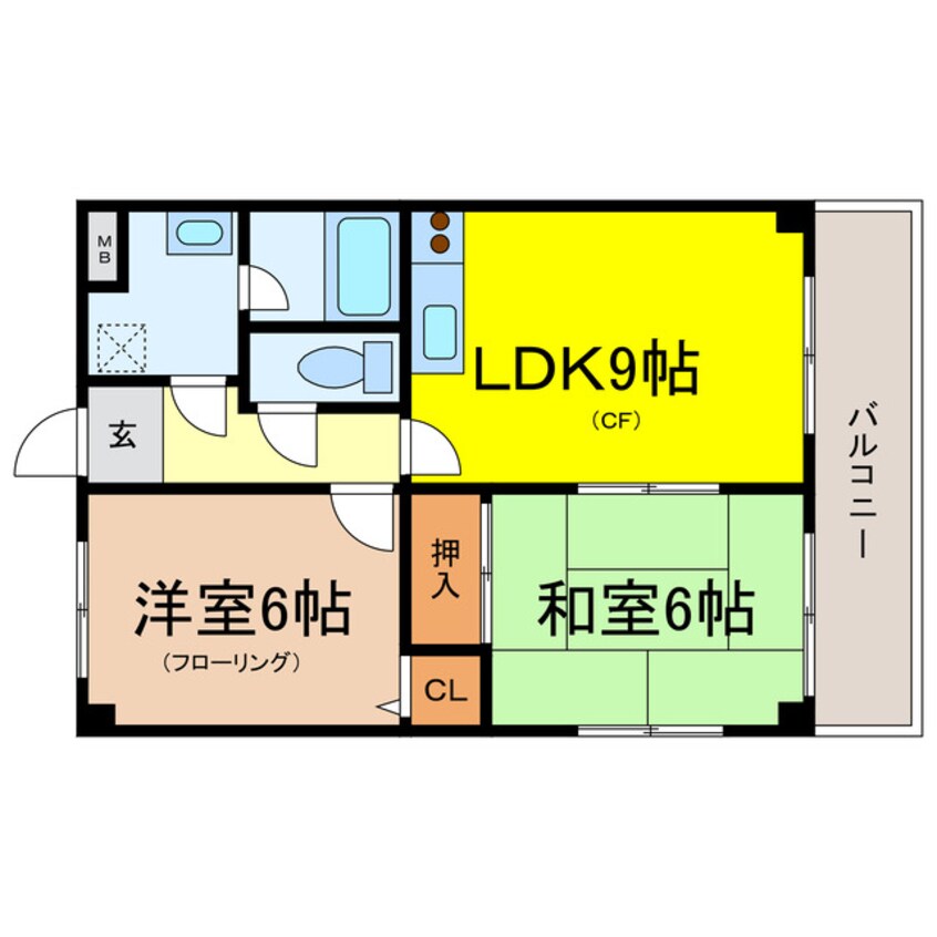 間取図 クレール弐番館