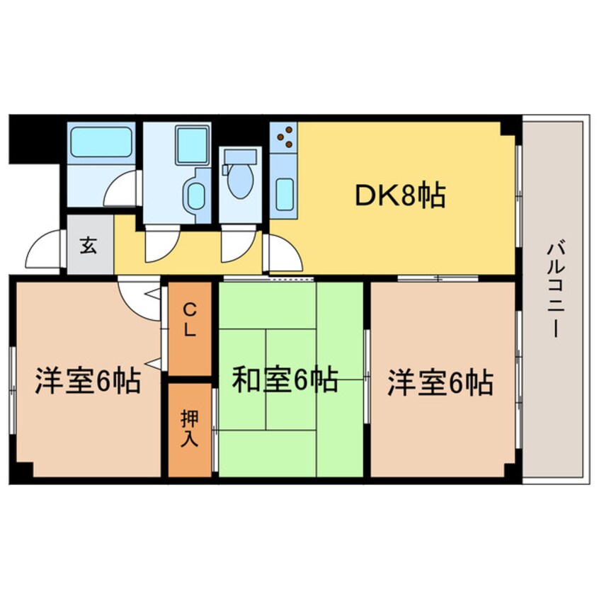 間取図 クレール弐番館