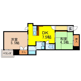 間取図 レークハイツ瀬田