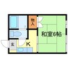 レ・ユニオン若草 1Kの間取り