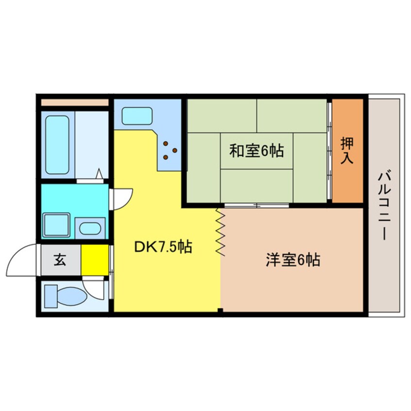 間取図 東海道本線<琵琶湖線・JR京都線>/膳所駅 徒歩20分 1階 築32年