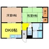 第二コーポＺＥＮ 2DKの間取り