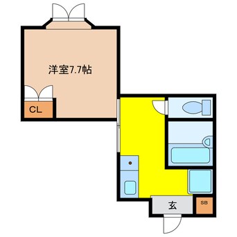 間取図 東海道本線<琵琶湖線・JR京都線>/瀬田駅 徒歩24分 2階 築34年