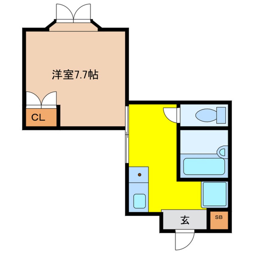 間取図 東海道本線<琵琶湖線・JR京都線>/瀬田駅 徒歩24分 2階 築34年