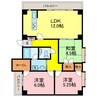 シャトー石山 3LDKの間取り