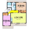 アネックス瀬田 2LDKの間取り