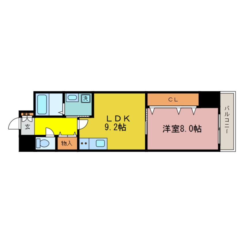 間取図 東海道本線<琵琶湖線・JR京都線>/大津駅 徒歩18分 2階 築16年