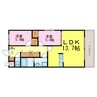 アイリス岸場 2LDKの間取り
