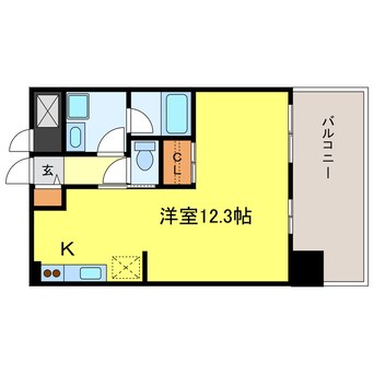 間取図 東海道本線<琵琶湖線・JR京都線>/膳所駅 徒歩12分 8階 築16年