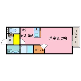 間取図 湖西線/大津京駅 徒歩9分 1階 築16年