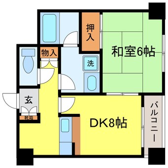 間取図 東海道本線<琵琶湖線・JR京都線>/瀬田駅 徒歩20分 2階 築36年