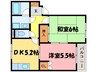 Belle　Etoile　Ⅱ 2DKの間取り
