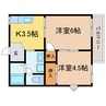東海道本線<琵琶湖線・JR京都線>/膳所駅 徒歩21分 1階 築35年 2Kの間取り