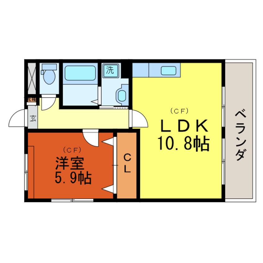 間取図 東海道本線<琵琶湖線・JR京都線>/石山駅 バス11分下野郷原停下車:停歩1分 2階 築19年