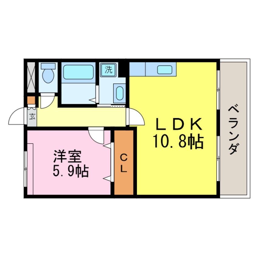 間取図 東海道本線<琵琶湖線・JR京都線>/石山駅 バス11分下野郷原停下車:停歩1分 3階 築19年