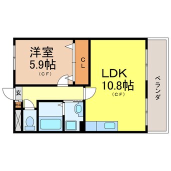 間取図 東海道本線<琵琶湖線・JR京都線>/石山駅 バス11分下野郷原停下車:停歩1分 2階 築19年