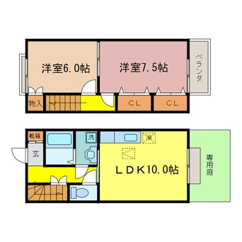 間取図 東海道本線<琵琶湖線・JR京都線>/瀬田駅 徒歩6分 1-2階 築16年