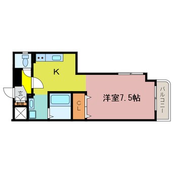 間取図 湖西線/大津京駅 徒歩9分 3階 築16年