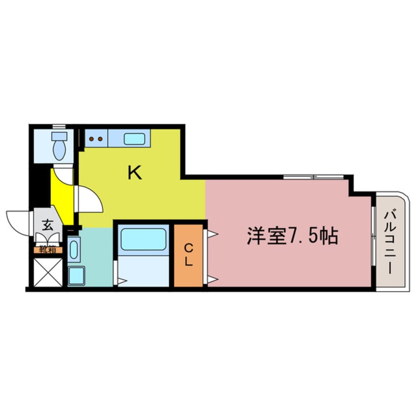 間取図 湖西線/大津京駅 徒歩9分 4階 築16年
