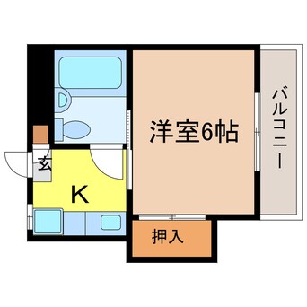 間取図 湖西線/大津京駅 徒歩10分 3階 築36年