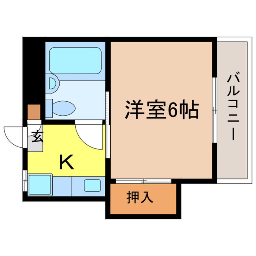 間取図 湖西線/大津京駅 徒歩10分 3階 築36年