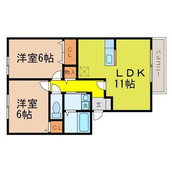 間取図 東海道本線<琵琶湖線・JR京都線>/膳所駅 徒歩19分 1階 築15年