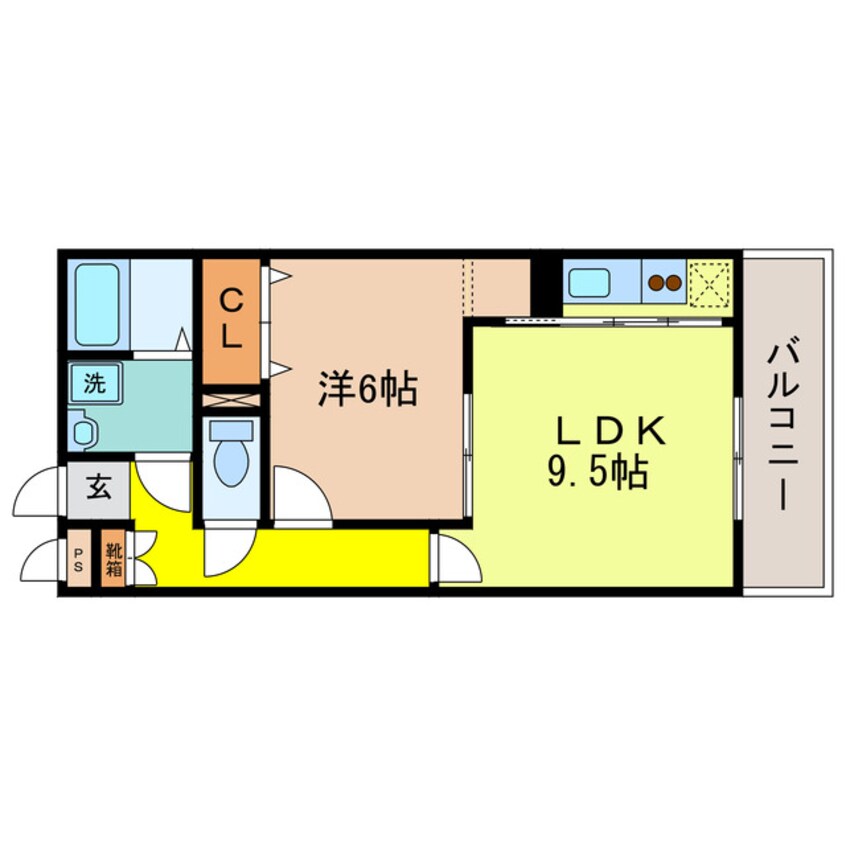 間取図 東海道本線<琵琶湖線・JR京都線>/瀬田駅 徒歩18分 3階 築16年