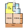 湖西線/唐崎駅 徒歩13分 1階 築25年 2DKの間取り
