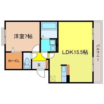 間取図 東海道本線<琵琶湖線・JR京都線>/瀬田駅 徒歩15分 3階 築15年