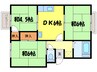 東海道本線<琵琶湖線・JR京都線>/瀬田駅 徒歩7分 2階 築36年 3DKの間取り