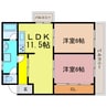 サンコーポ 2LDKの間取り