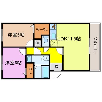 間取図 東海道本線<琵琶湖線・JR京都線>/瀬田駅 徒歩17分 1階 築15年