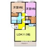 東海道本線<琵琶湖線・JR京都線>/瀬田駅 徒歩17分 1階 築15年 2LDKの間取り
