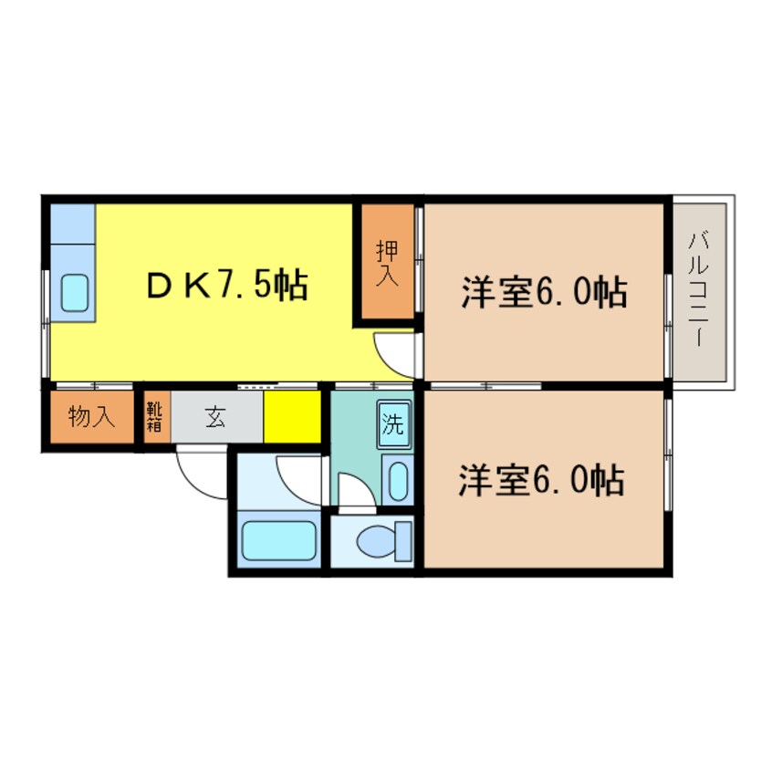 間取図 東海道本線<琵琶湖線・JR京都線>/瀬田駅 徒歩18分 1階 築31年