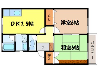 間取図 東海道本線<琵琶湖線・JR京都線>/瀬田駅 徒歩18分 1階 築31年