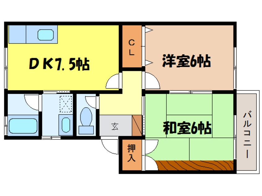 間取図 東海道本線<琵琶湖線・JR京都線>/瀬田駅 徒歩18分 1階 築31年
